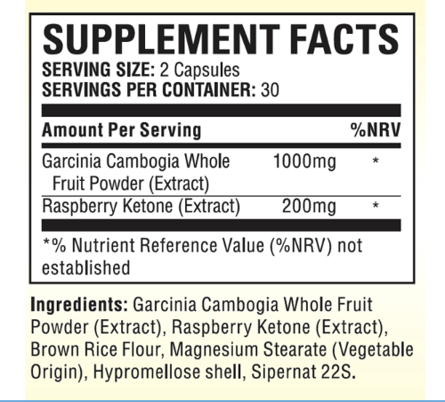 Garcinia Cambogia Extra Ingredients