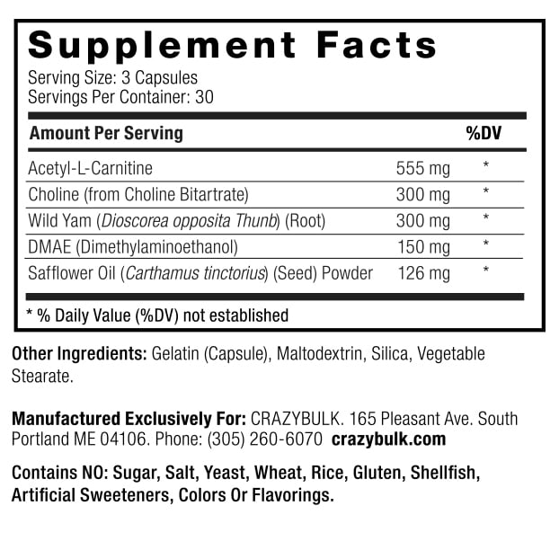 CrazyBulk Winsol Supplement Facts